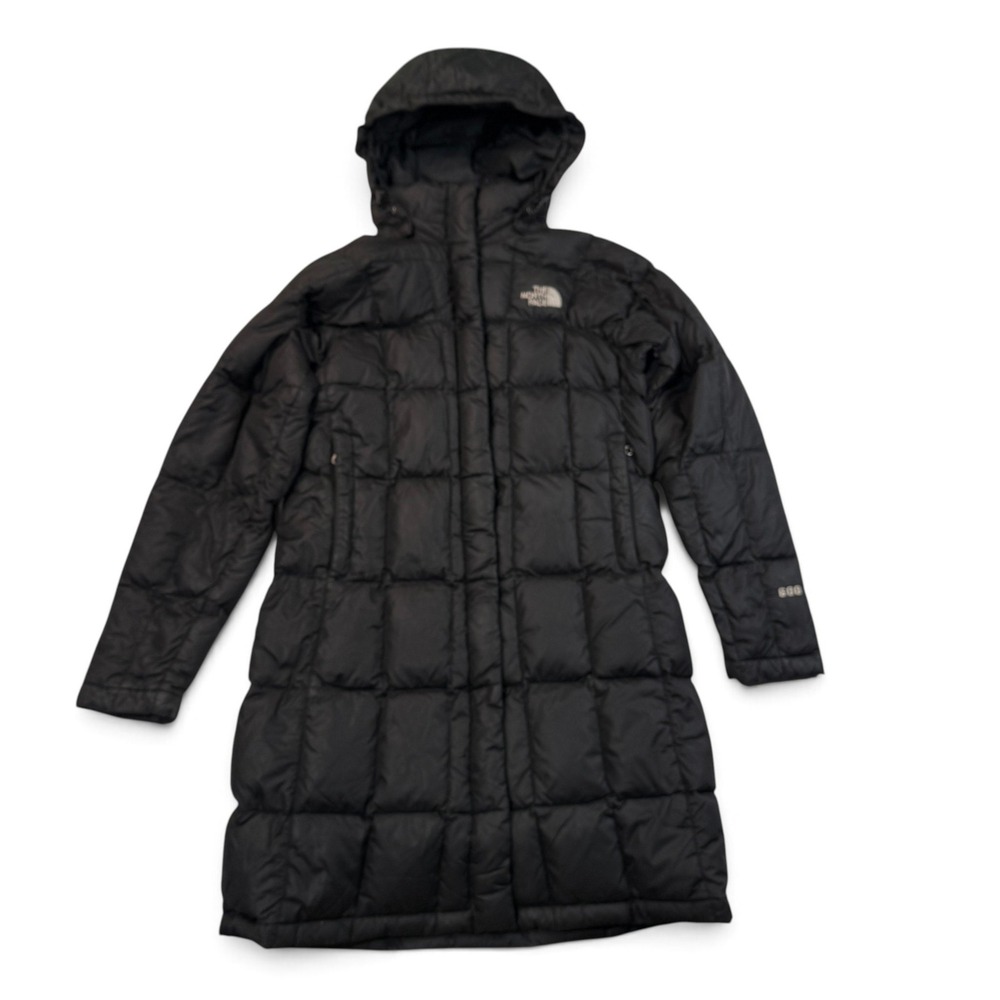 The North Face Women Metropolis 600 Down Parka Jacket Black Small Hooded Puffer